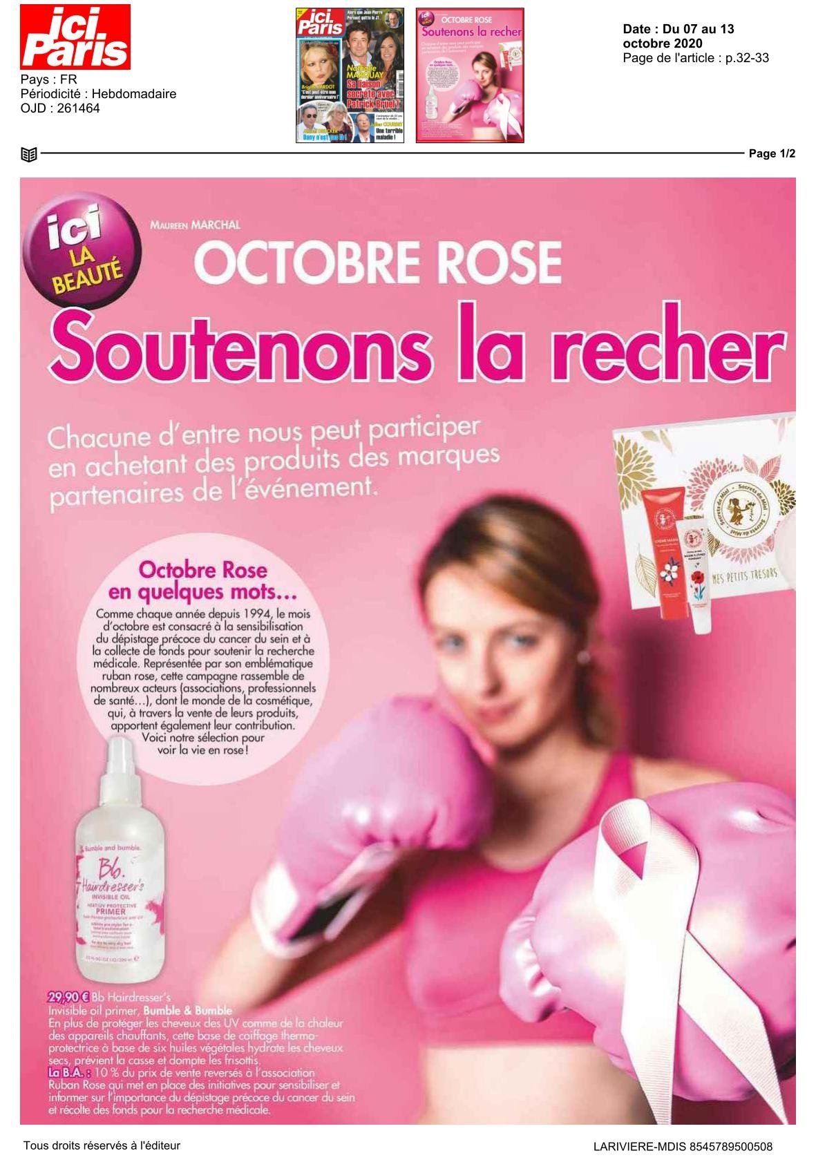 Ici Paris - Octobre 2020 - Revitalash® Cosmetics
