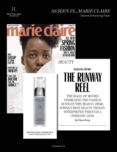 Marie Claire - Mars 2019 - Mousse volumisante de Revitalash®Cosmetics