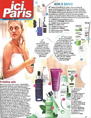 Ici Paris - septembre 2019 - Serum licorice (réglisse) V10 Plus