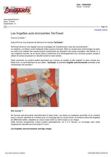 Beautytricks - Juin 2020 - Tantowel