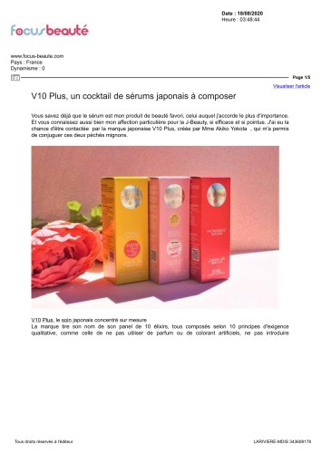 Focus Beauté - V10 Plus 