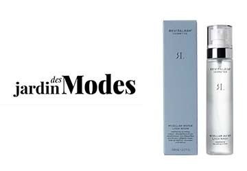 Eau Micellaire Lash Wash de RevitaLash® Cosmetics paru dans Jardins des Modes - 