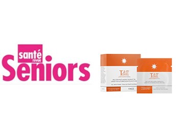Lingettes auto-bronzantes TanTowel paru dans Santé Revue Seniors  - Mai 2024