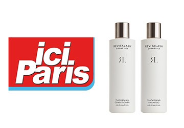 Shampooing  et après Shampooing de RevitaLash® Cosmetics paru dans Ici Paris - N