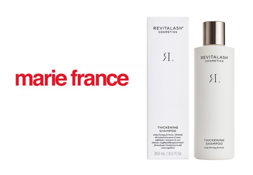 Shampooing épaississant de RevitaLash® Cosmetics paru dans Marie France - Avril 