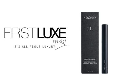 Length Define Tubing Mascara RevitaLash® Cosmetics paru dans First Luxe - Juille